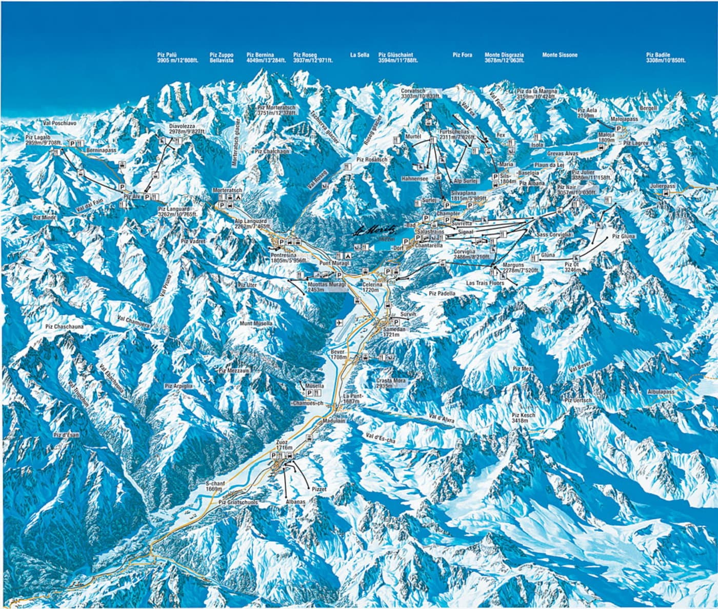 St. Moritz Trail Map